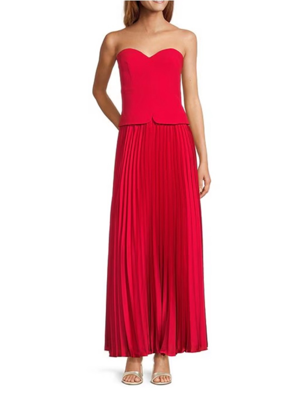 ANTONIO MELANI Strapless Pleated Maxi Dress - OBO -
